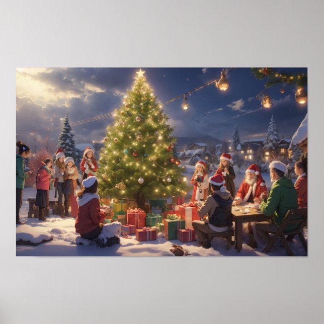 Wonderful of White Christmas at Anime Style Poster (Front)