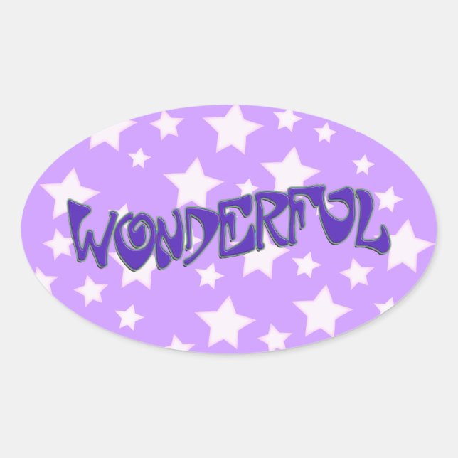 Wonderful Oval Sticker (Front)