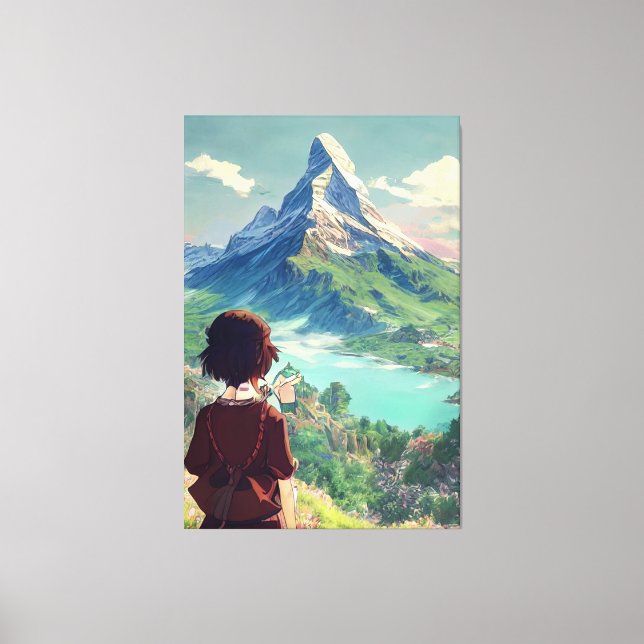 wonderful picture of the mountain giant Matterhorn Canvas Print (Front)