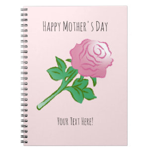 Wonderful Pink Rose Notebook