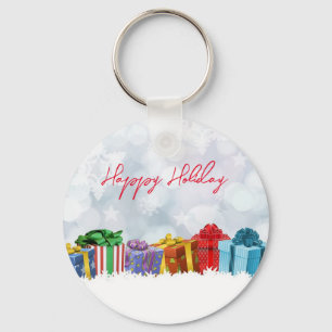 Wonderful, Rainbow Christmas Gifts Key Ring