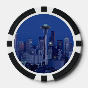 Wonderful Seattle Washington Downtown Space Needle Poker Chips