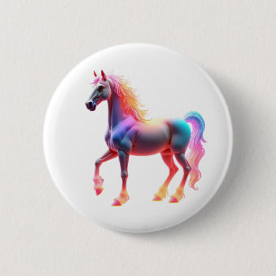 Wonderful Shiny Horse 6 Cm Round Badge