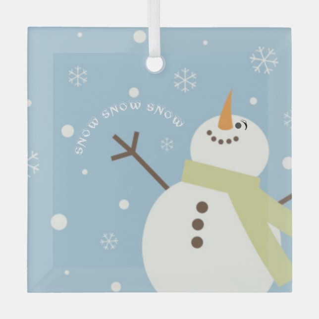 Wonderful Snow Glass Tree Decoration (Front)