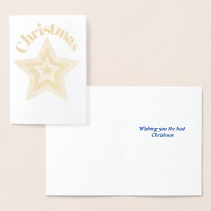 Wonderful star christmas foil card
