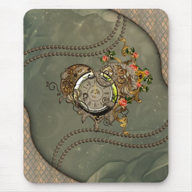 Wonderful steampunk clock mouse mat (Front)