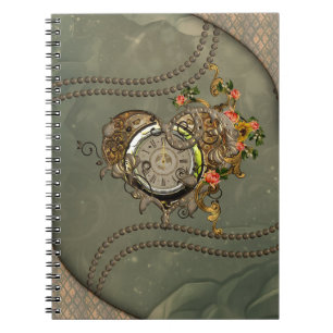 Wonderful steampunk clock notebook