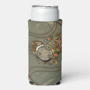 Wonderful steampunk clock seltzer can cooler
