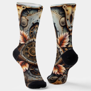 Wonderful steampunk design socks