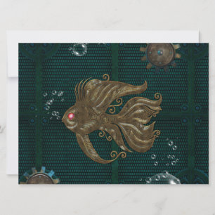 Wonderful steampunk fish. card