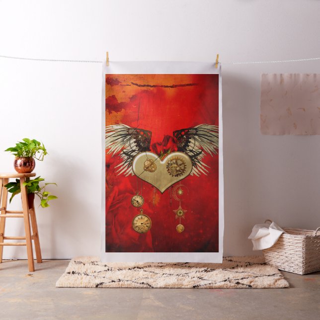 Wonderful steampunk heart fabric (In Situ)