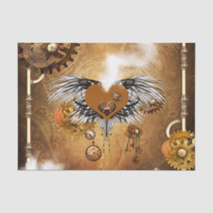 Wonderful steampunk heart tissue paper