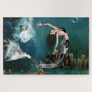 Wonderful steampunk mermaid jigsaw puzzle