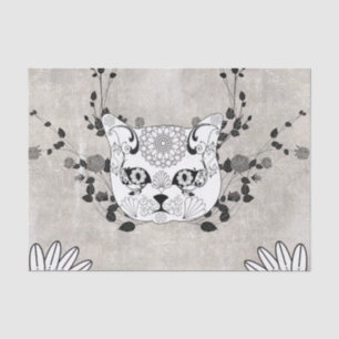 Wonderful sugar cat skull tissue paper