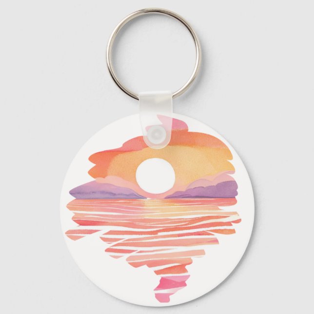 Wonderful Sunset Key Ring (Front)