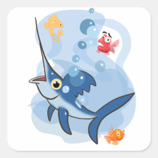 Wonderful Swordfish Square Sticker