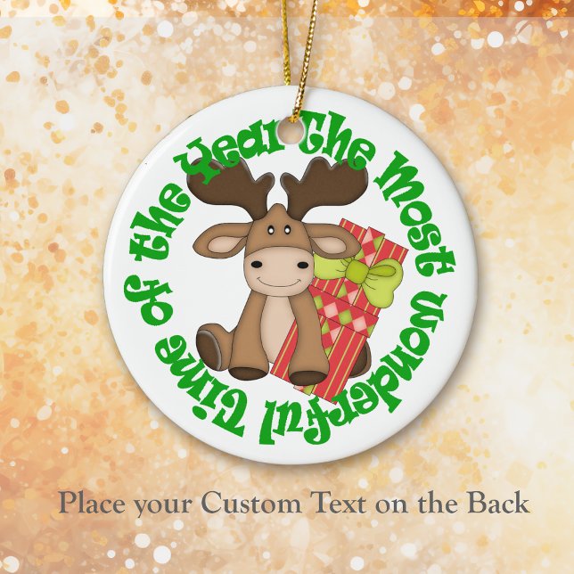 Wonderful Time Cartoon Moose Kids Ceramic Tree Decoration (Creator Uploaded)