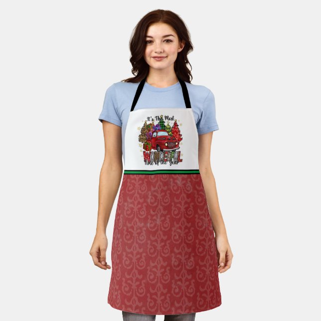 Wonderful Time Christmas Apron (Worn)