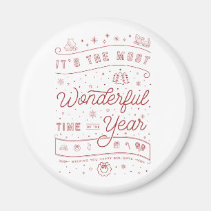 Wonderful Time of the Year Christmas Magnet