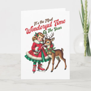 Wonderful Time of Year - vintage christmas Card