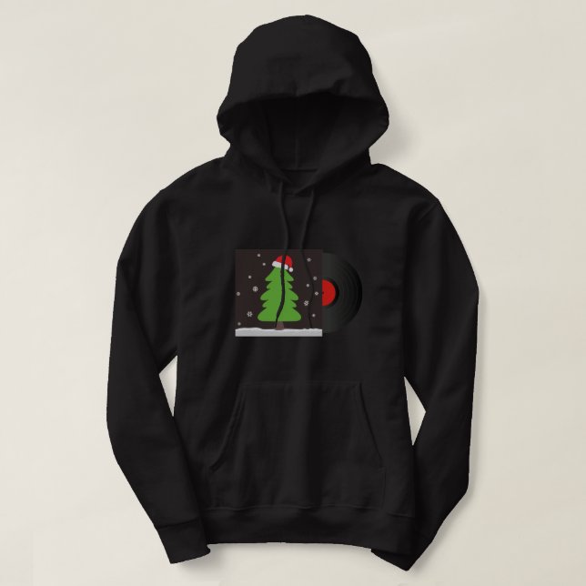Wonderful Time with Red Christmas Tree with Christ Hoodie (Design Front)