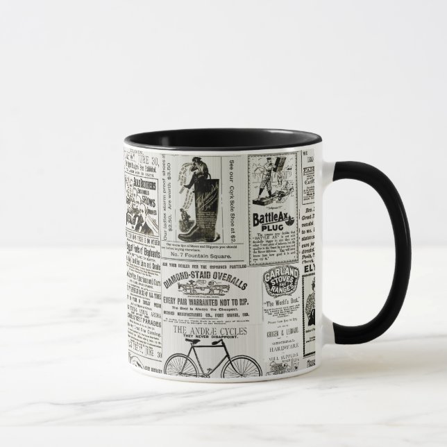 Wonderful Victorian Era Newspaper Advertising Ads  Mug (Right)