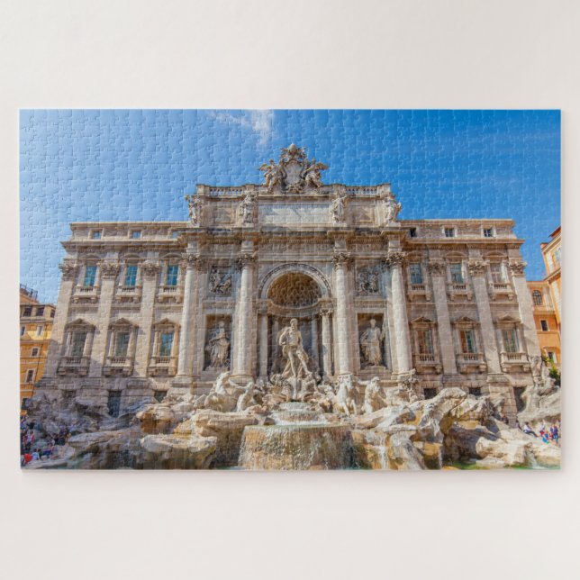 Wonderful view of Fountain of Trevi, Rome, Italy Jigsaw Puzzle (Horizontal)