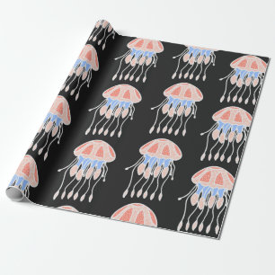 Wonderful vintage seamless pattern of jellyfish. B Wrapping Paper