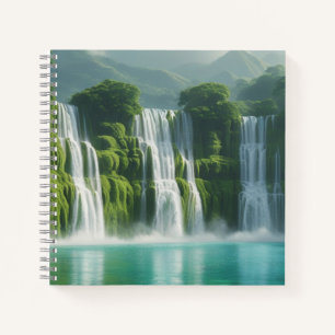 wonderful waterfall landscape notebook