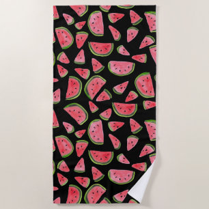 Wonderful Watermelons Summer Fun Fruit Beach Towel