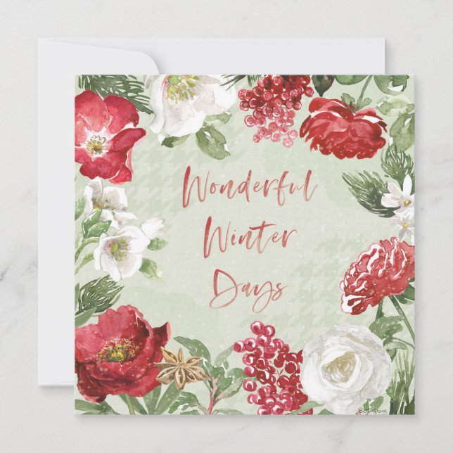 Wonderful Winter Days Holiday Card (Front)