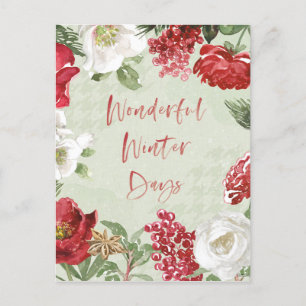 Wonderful Winter Days Holiday Postcard