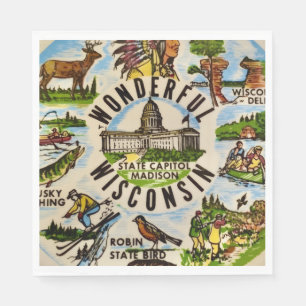 Wonderful Wisconsin Party Napkin
