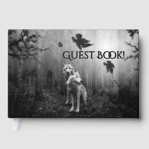 Wonderful Wolves Leaf Us Alone Guest Book