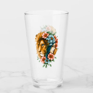 Wonderful woman whose long, flowing hair  glass