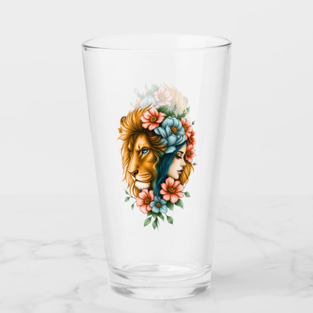 Wonderful woman whose long, flowing hair  glass (Front)