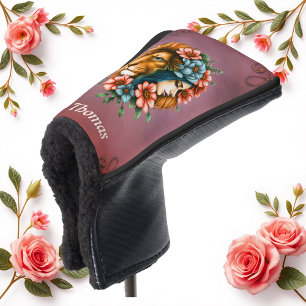 Wonderful woman whose long, flowing hair golf head cover