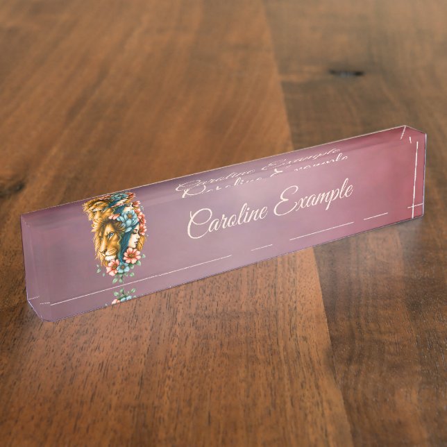 Wonderful woman whose long, flowing hair  nameplate (Side)