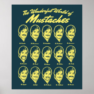Wonderful World of Moustaches Poster