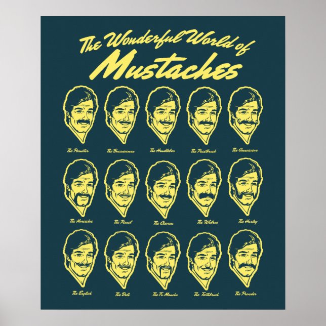 Wonderful World of Moustaches Poster (Front)
