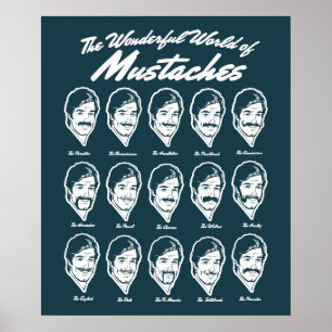 Wonderful World of Mustaches Poster