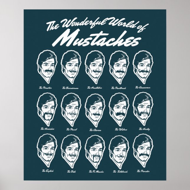 Wonderful World of Mustaches Poster (Front)