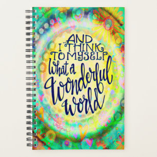 Wonderful World Pretty Floral Inspiring Trendy Planner