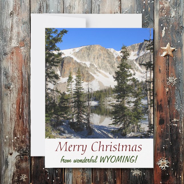 Wonderful Wyoming Landscape Merry Christmas Holiday Card (Creator Uploaded)