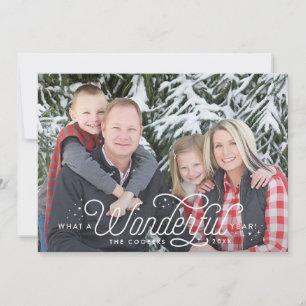 Wonderful Year Full Bleed Christmas Cards