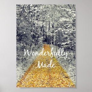 Wonderfully Made Bible Verse Poster