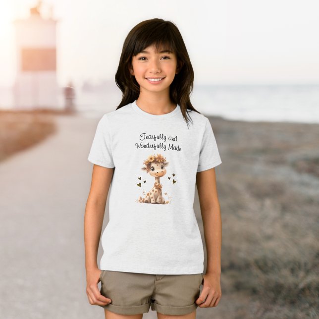 Wonderfully Made Cute Giraffe  Tri-Blend Shirt (Creator Uploaded)