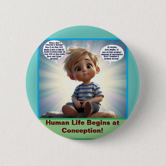 Wonderfully Made Life Begins at Conception Button