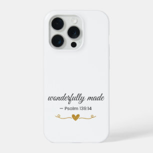 Wonderfully Made Psalm 139:14 Minimalist Christian iPhone 15 Pro Case
