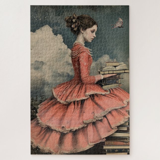Wonderfully Weird Vintage Girl Difficult  Jigsaw Puzzle (Vertical)